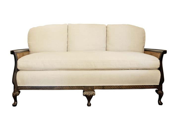 caned chinoiserie sofa